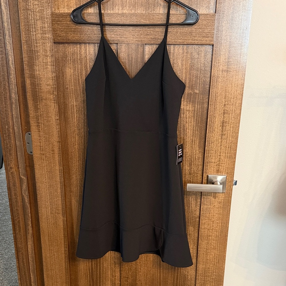 Express Black V-Neck Mini Dress